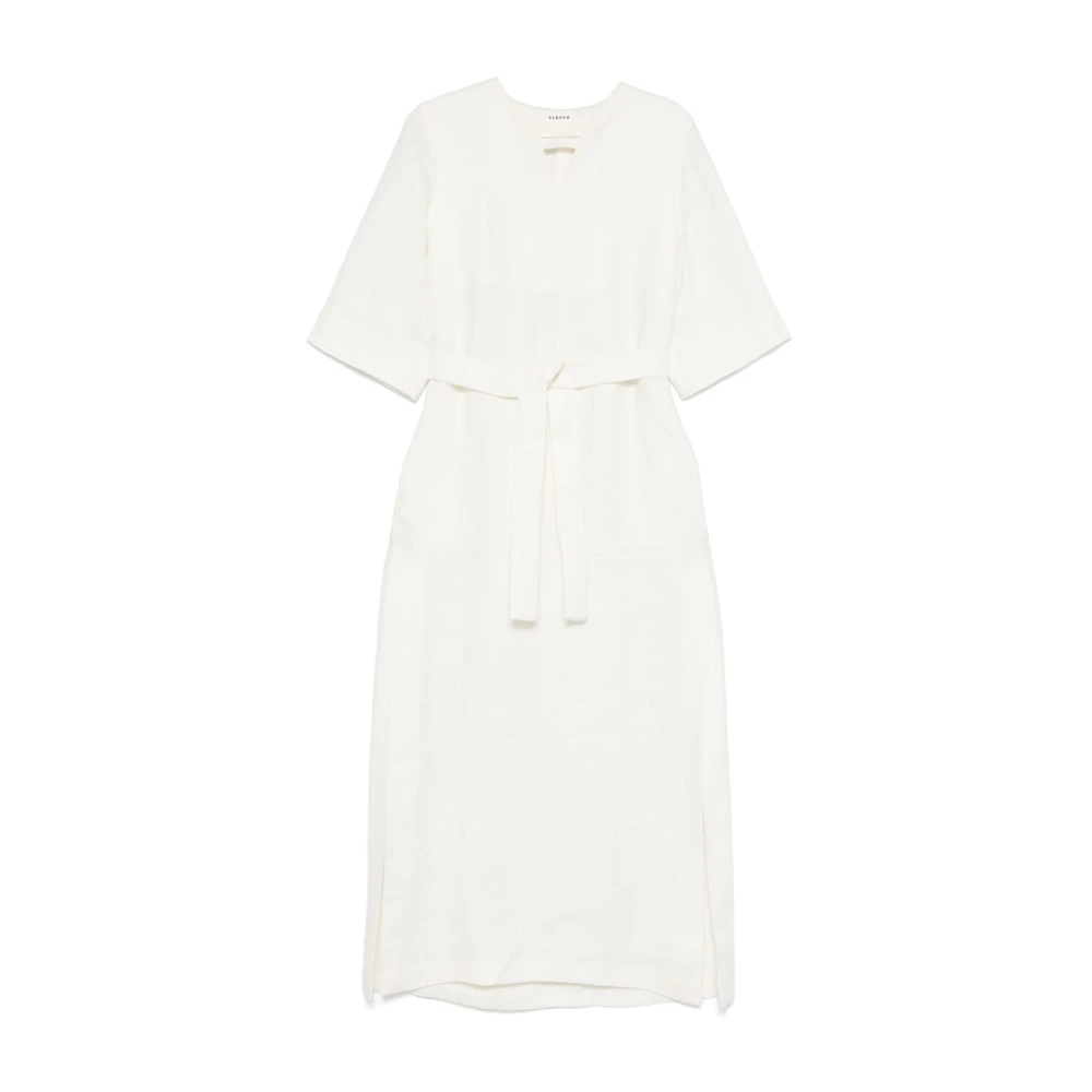 P.a.r.o.s.h. V-hals Crème Jurk met Zakken Beige Dames