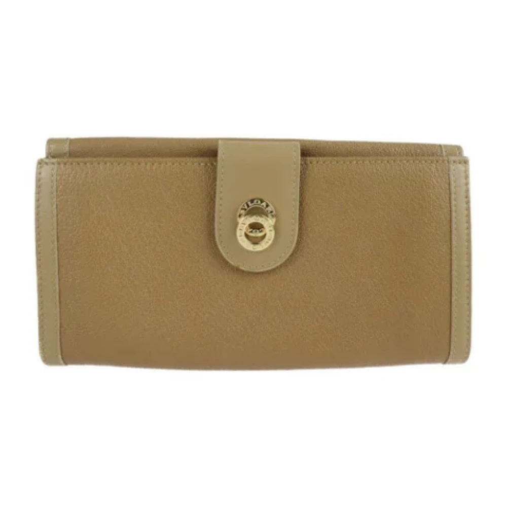 Bvlgari Vintage Pre-owned Leather wallets Brown Dames