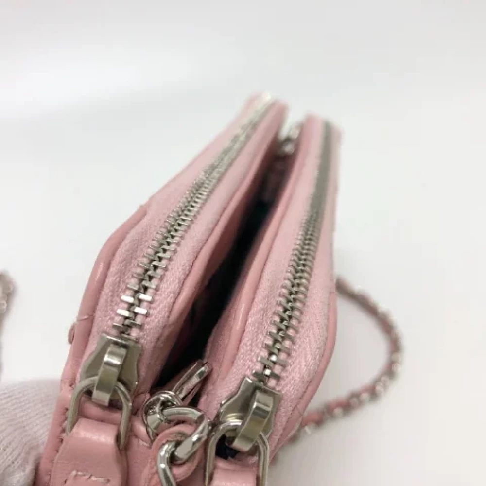Chanel Vintage Pre-owned Leather chanel-bags Pink Dames