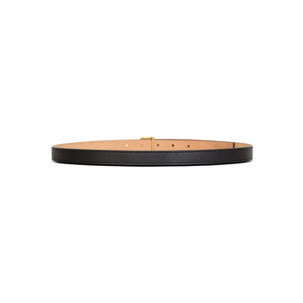 Balmain Dunne Kalfsleren B-Riem Black Dames
