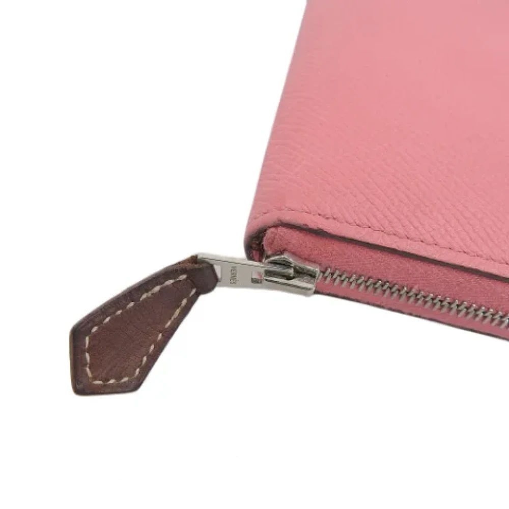 Hermès Vintage Pre-owned Leather wallets Pink Dames