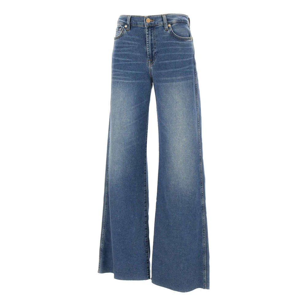 7 For All Mankind Wijde Jeans Denim Blue Dames