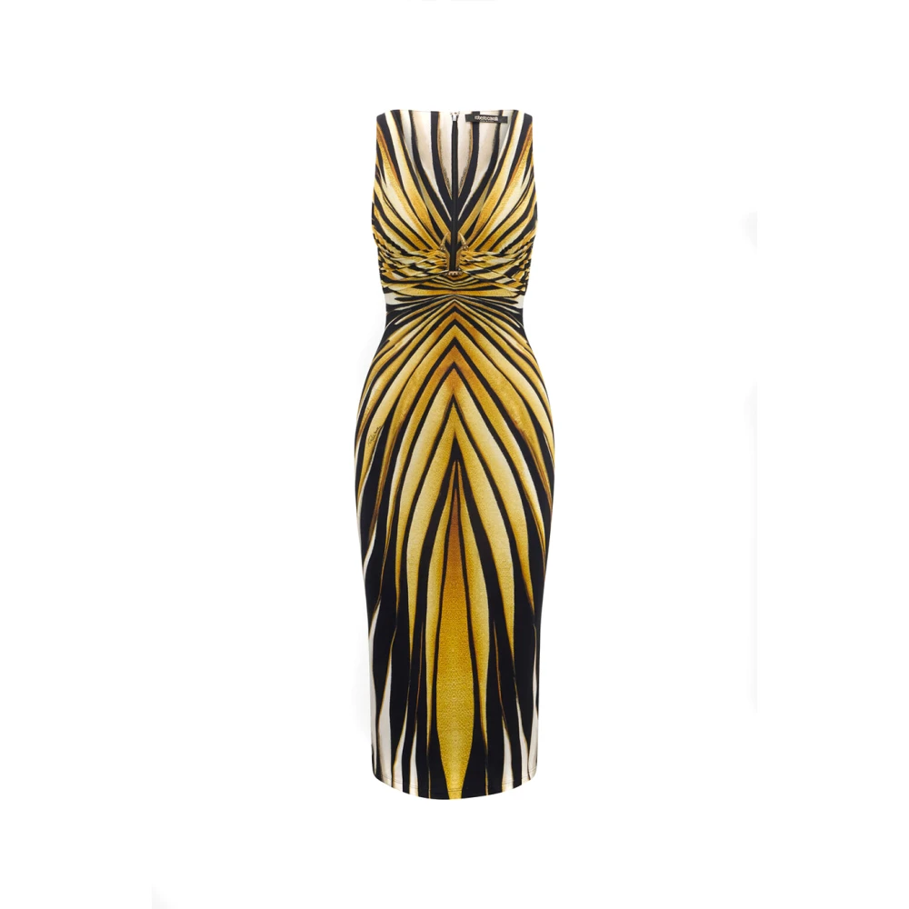 Roberto Cavalli Women's Multicolor Midi Dresses, Xs, Striped Midi Dress
