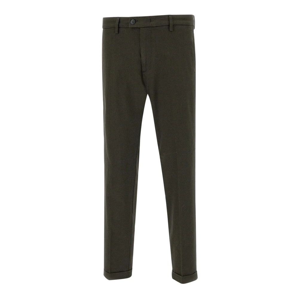 Re-Hash Bruine Houndstooth Slim Fit Broek Brown Heren
