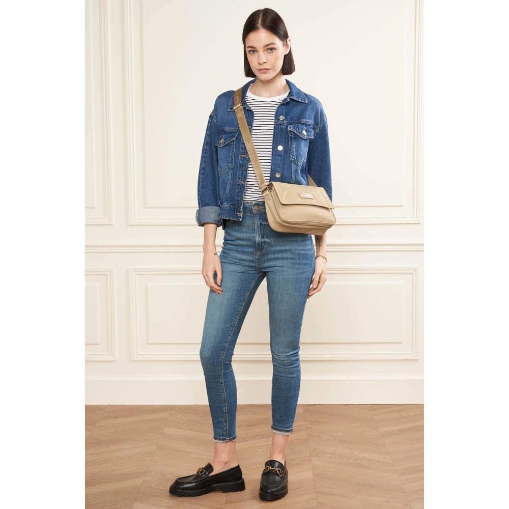 Lancaster Magnetische Flap Schoudertas Basic Vita Beige Dames