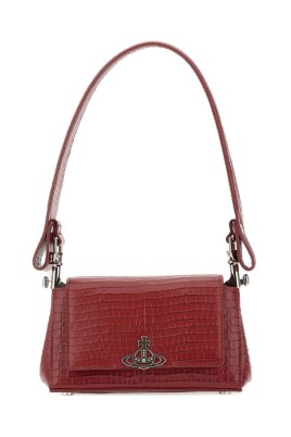 red-crocodile-effect-leather-top-handle-bag