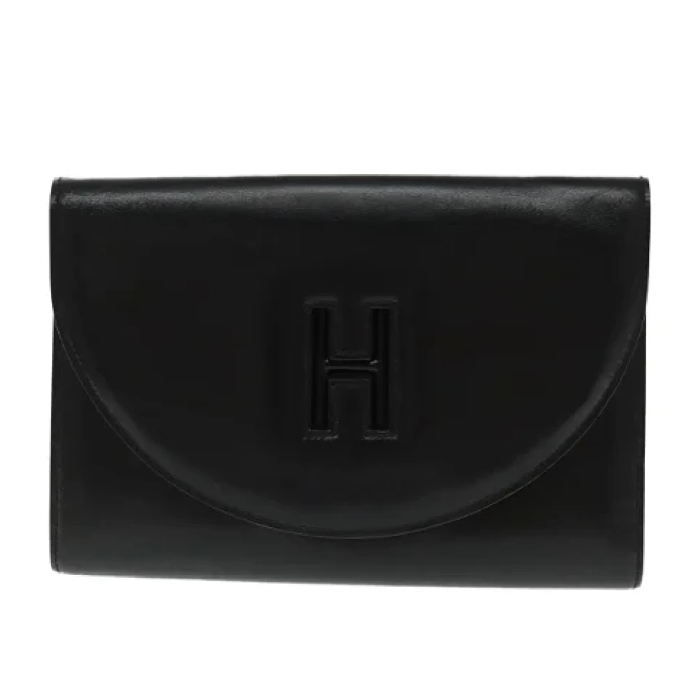 Hermès Vintage Pre-owned Leather clutches Black Dames