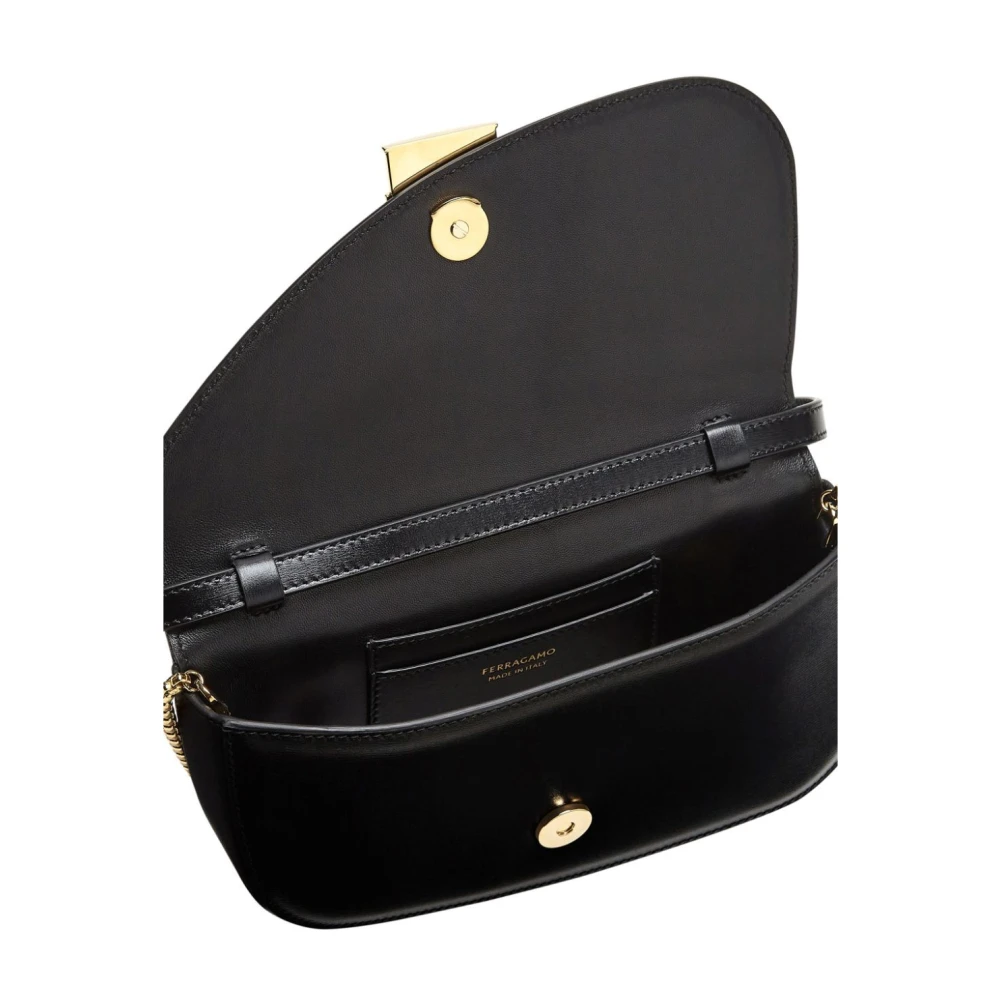 Salvatore Ferragamo Zwarte Fiamma XS Modetas Black Dames