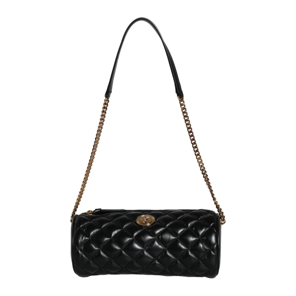 Versace Gewatteerde leren crossbody schoudertas Black Dames