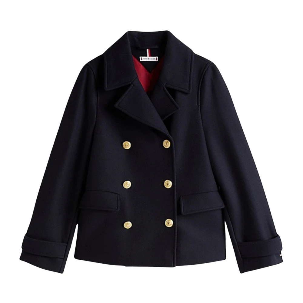 Tommy Hilfiger Wollen Peacoat voor vrouwen Blue Dames
