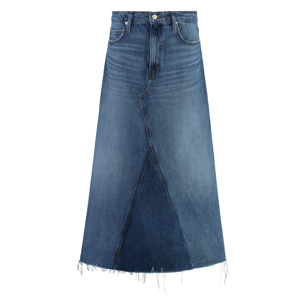 Frame Denim Rok met Voor Split Blue Dames