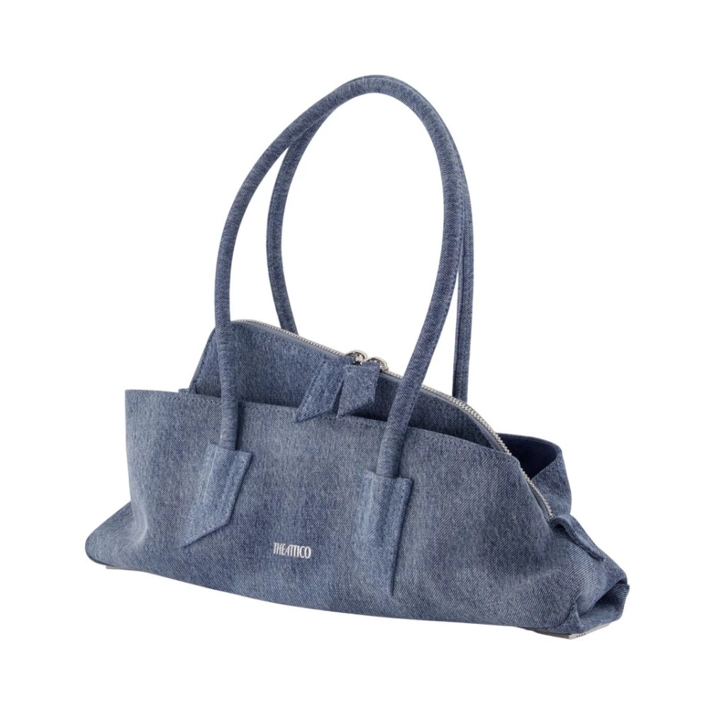 The Attico Women's Light Blue La Passeggiata Small Washed Denim Top Handle Bag - Image 3