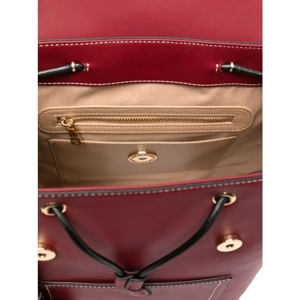 Love Moschino Bordeaux Rood Faux Leren Rugzak Red Dames