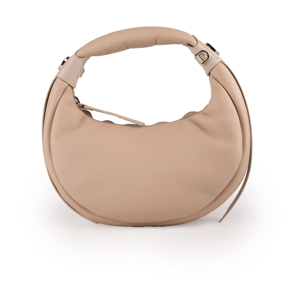 Hogan Kleine Ivoor Leren Schoudertas Beige Dames