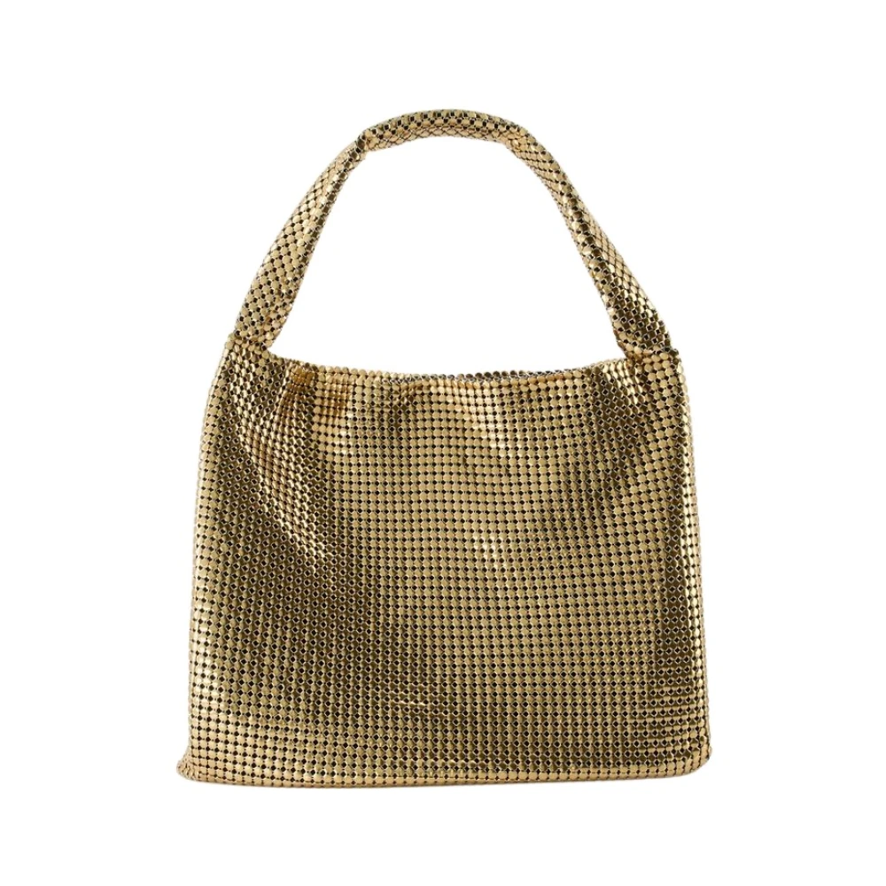Paco Rabanne Pixel Metallic Gold Tote Bag Yellow Dames