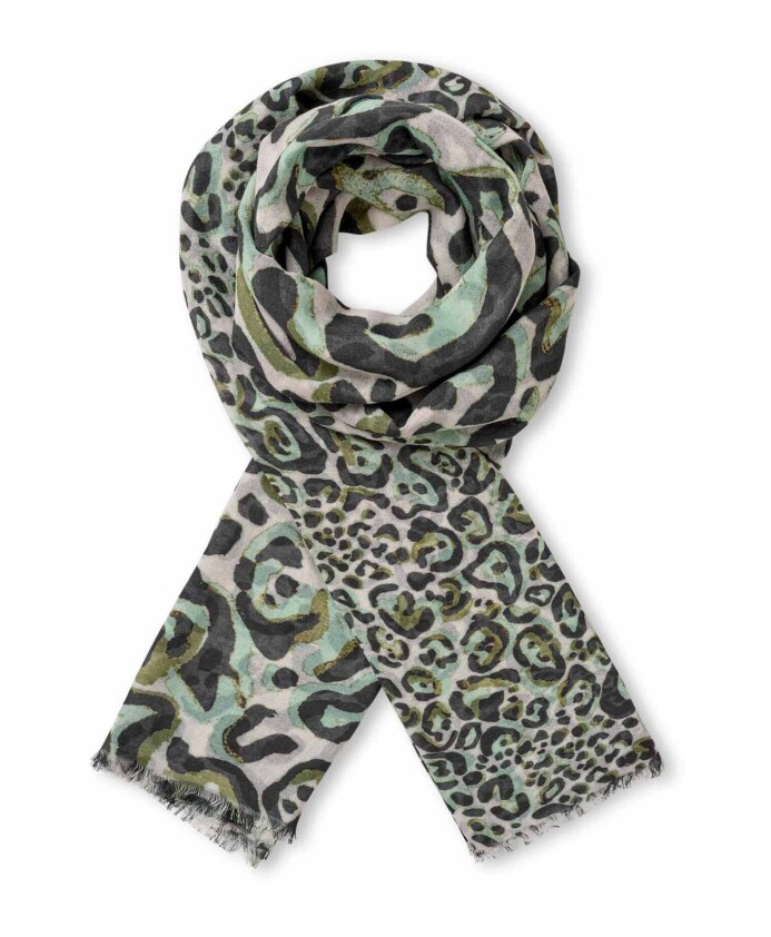 accessoire-en-coton-imprime-leopard-vert
