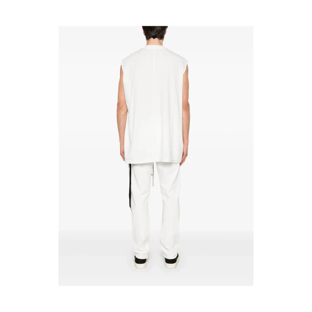 Rick Owens Donkere Schaduw Mouwloos Crew Neck T-shirt White Heren