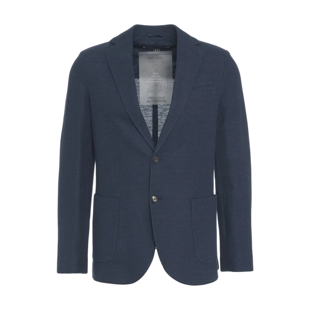 Circolo 1901 Blauwe Easy Jacket Blazer Blue Heren