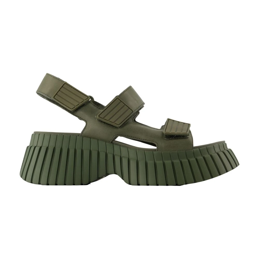 Camper Women's Green Bcn Sandal - Wedges - 7 Uk - Shoes