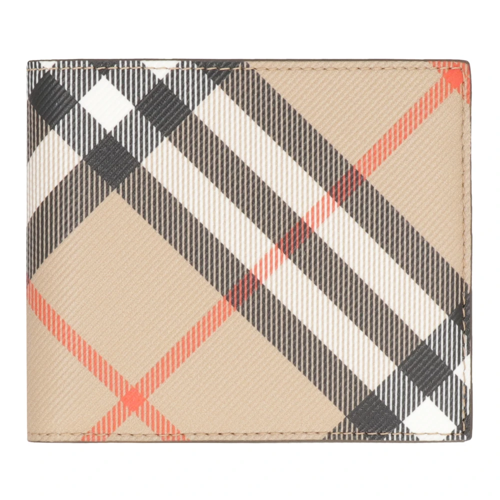 Burberry Gecoate canvas portemonnee met kaartsleuven Beige Heren