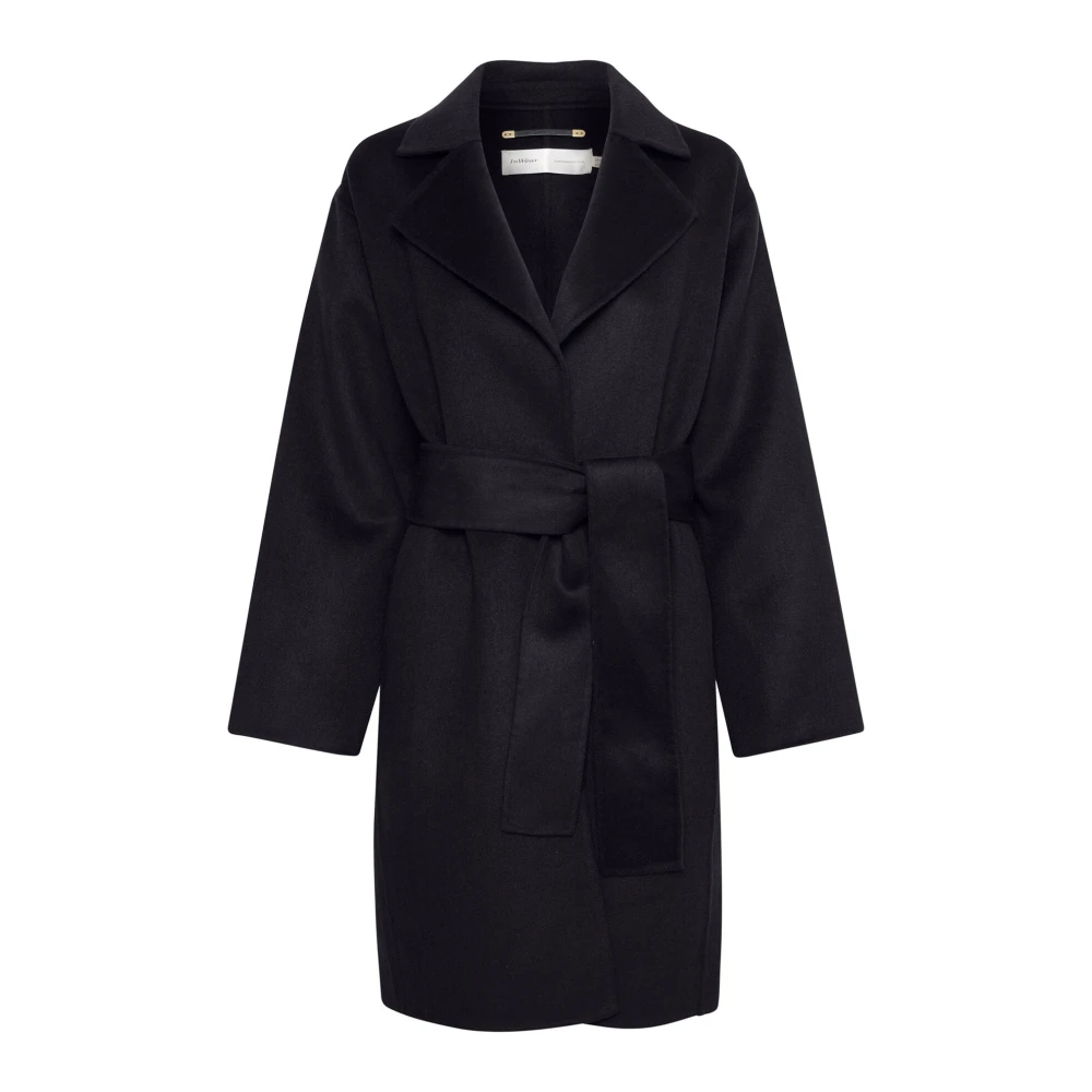 InWear Zwarte Mantel Tillaiw Jas Black Dames