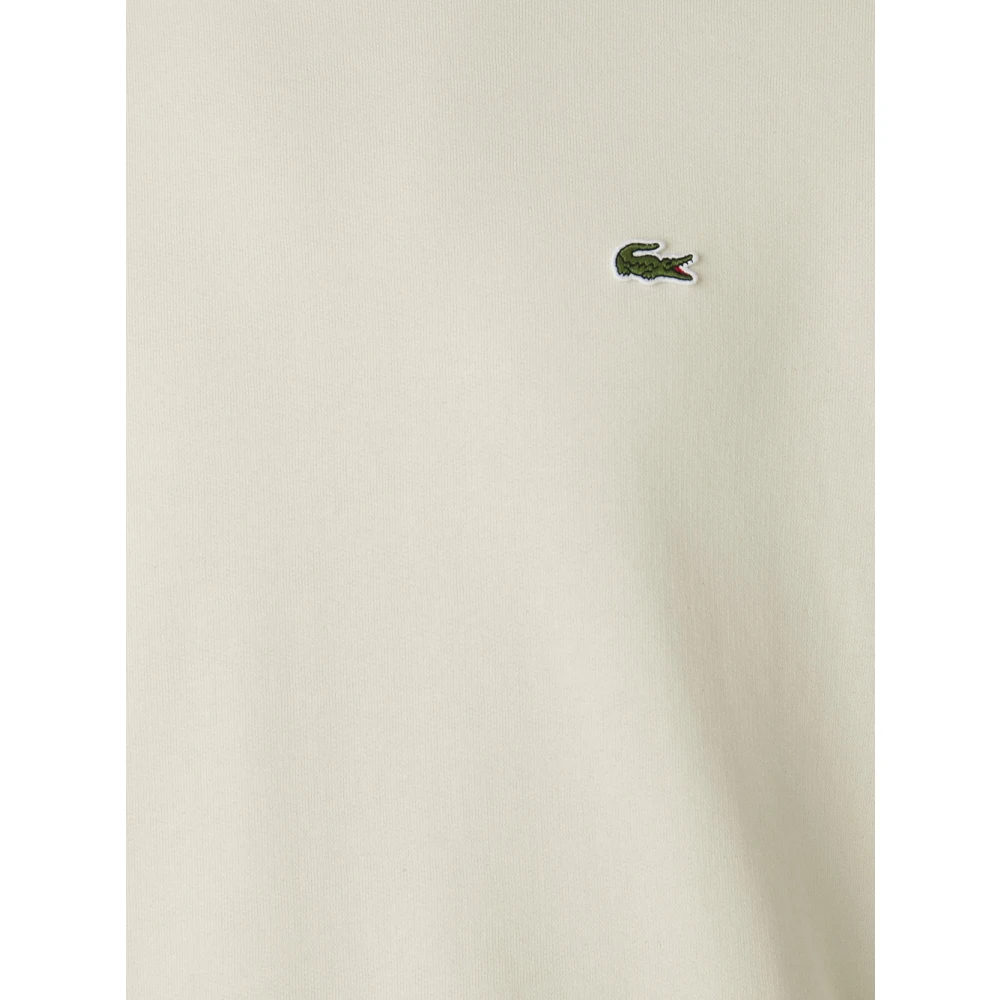 Lacoste Crème Sweater met Mini Logo Beige Heren