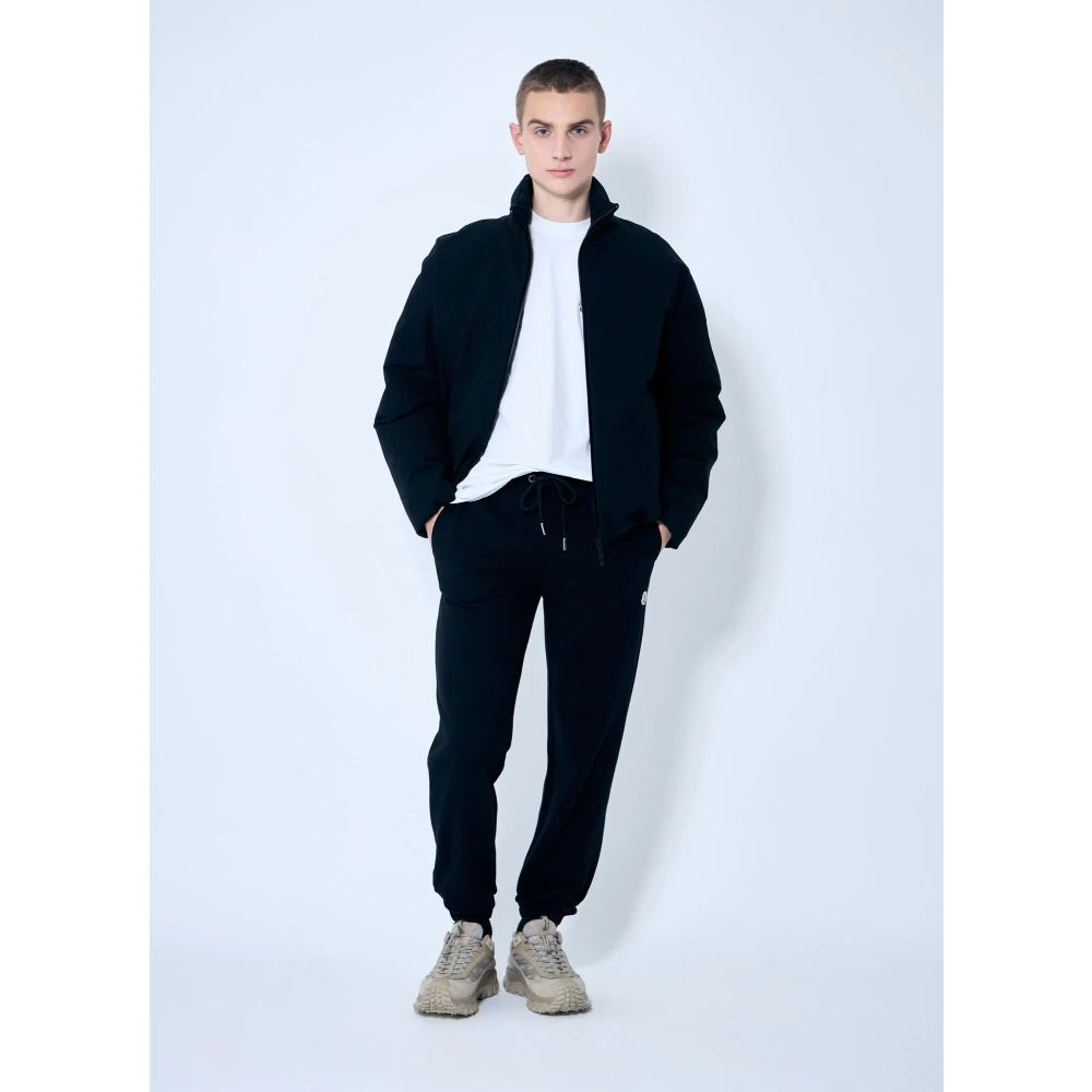 Moncler Matte Finish Donsjack met Logo Black Heren