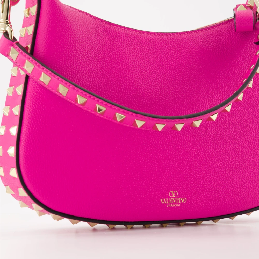 Valentino Garavani Hobo tas van textuurleer Pink Dames