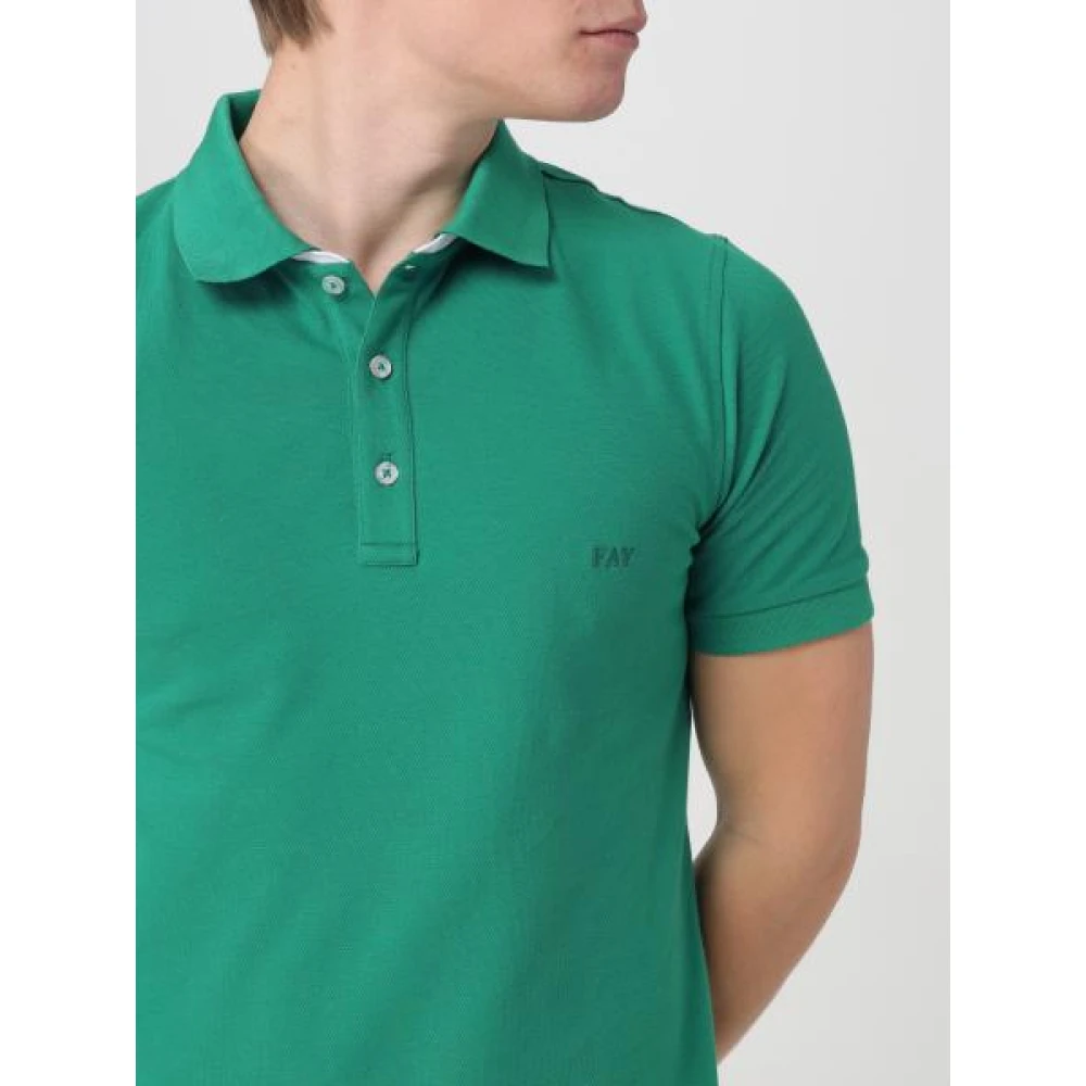 Fay Groene T-shirts en Polos Collectie Green Heren