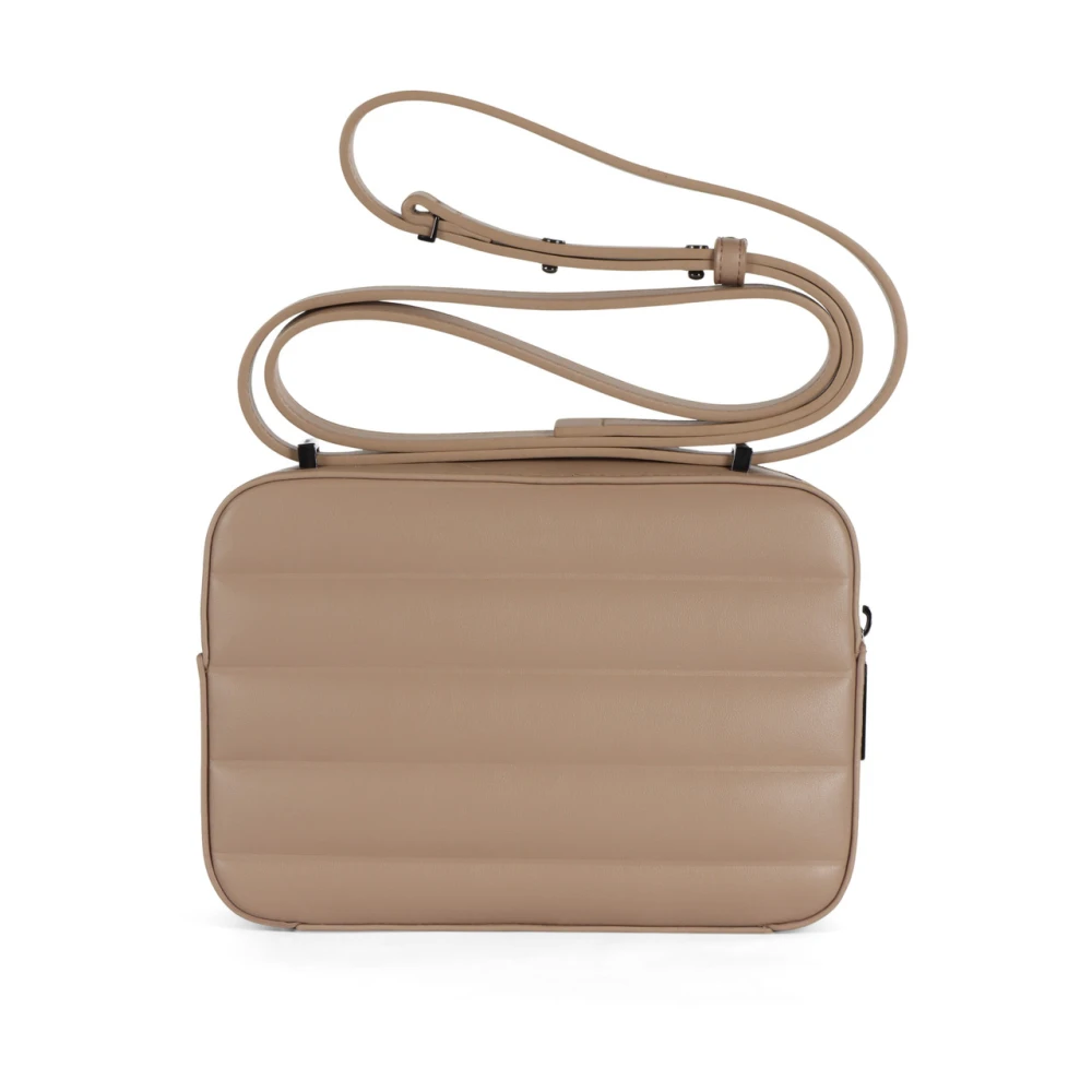Calvin Klein Gewatteerde Crossbodytas van Kunstleer Beige Dames