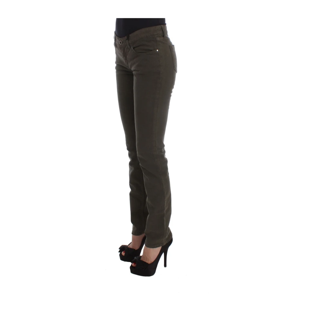 Costume National Groene Slim Fit Jeans met Stretch Green Dames