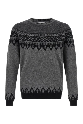 Jacquard Pattern With Skulls Sweater