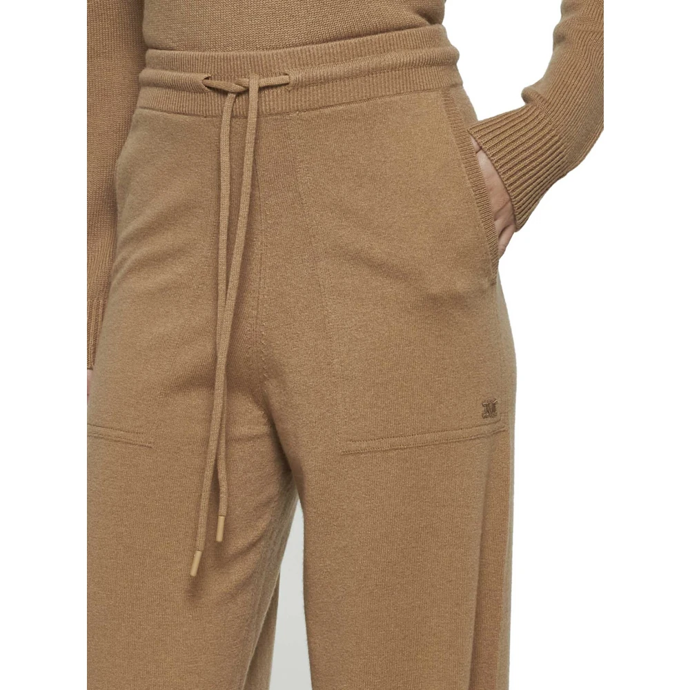 Max Mara Kameel Gebreide Sweatbroek Brown Dames
