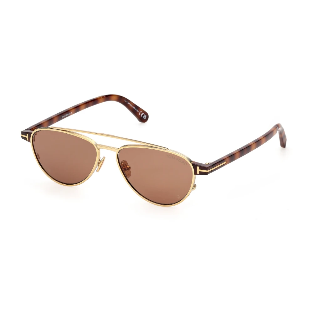 Tom Ford Yellow Sunglasses, Male, 55 Mm, Anthony-02 Sunglasses
