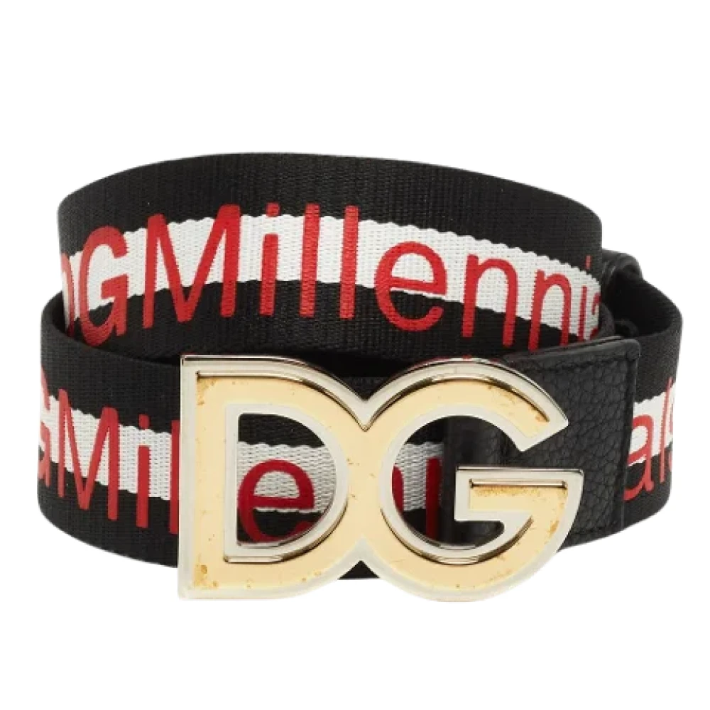 Dolce & Gabbana Pre-owned Canvas belts Black Dames