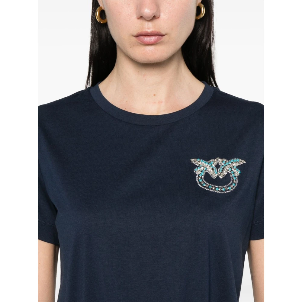 pinko Blauwe T-shirt en Polo Combo Blue Dames