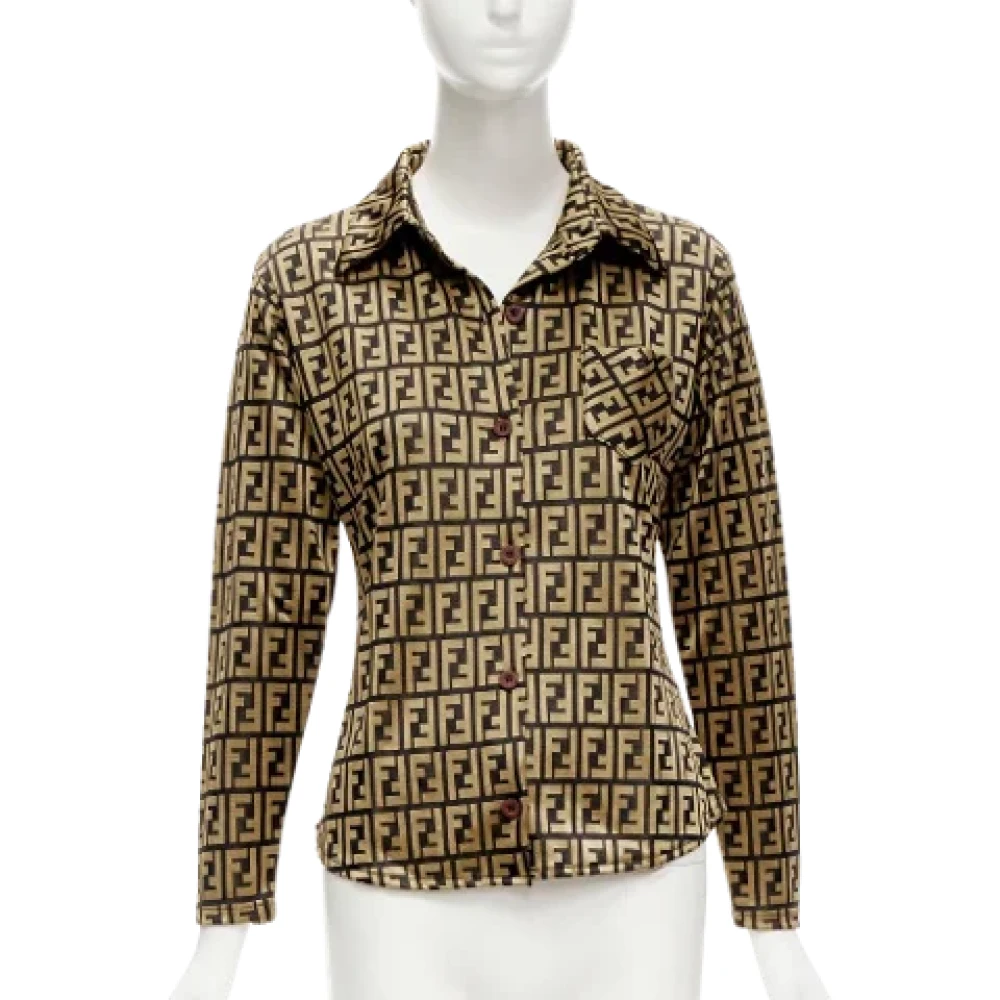 Fendi Vintage Pre-owned Polyester tops Yellow Dames