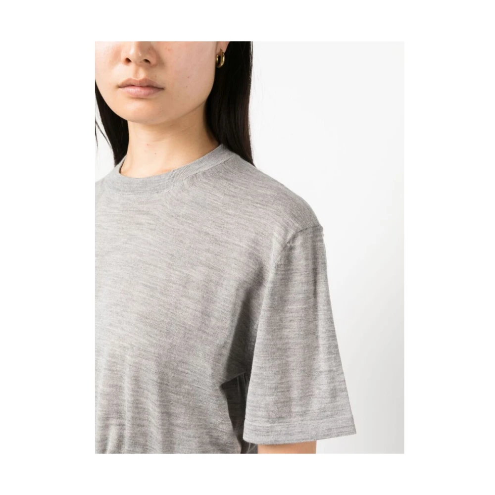 Armarium Luxe Wolmix Crew Neck T-Shirt Gray Dames