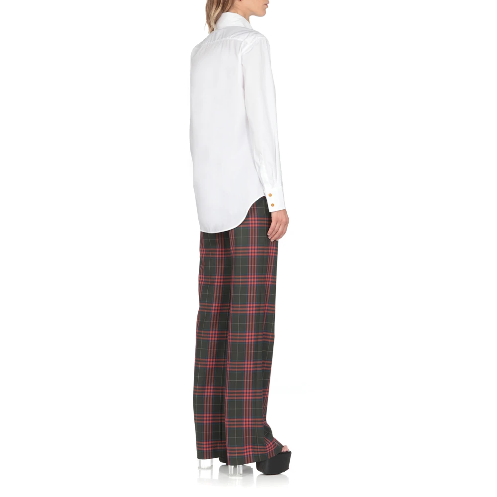 Vivienne Westwood Witte Katoenen Damesoverhemd met Maxi Kraag White Dames