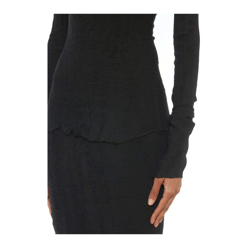Marc Le Bihan Zijden Mix Trui Black Dames