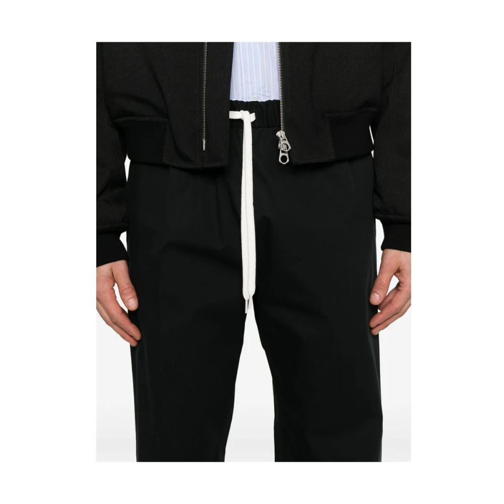 MM6 Maison Margiela Broek met elastische tailleband en zakken Black Heren