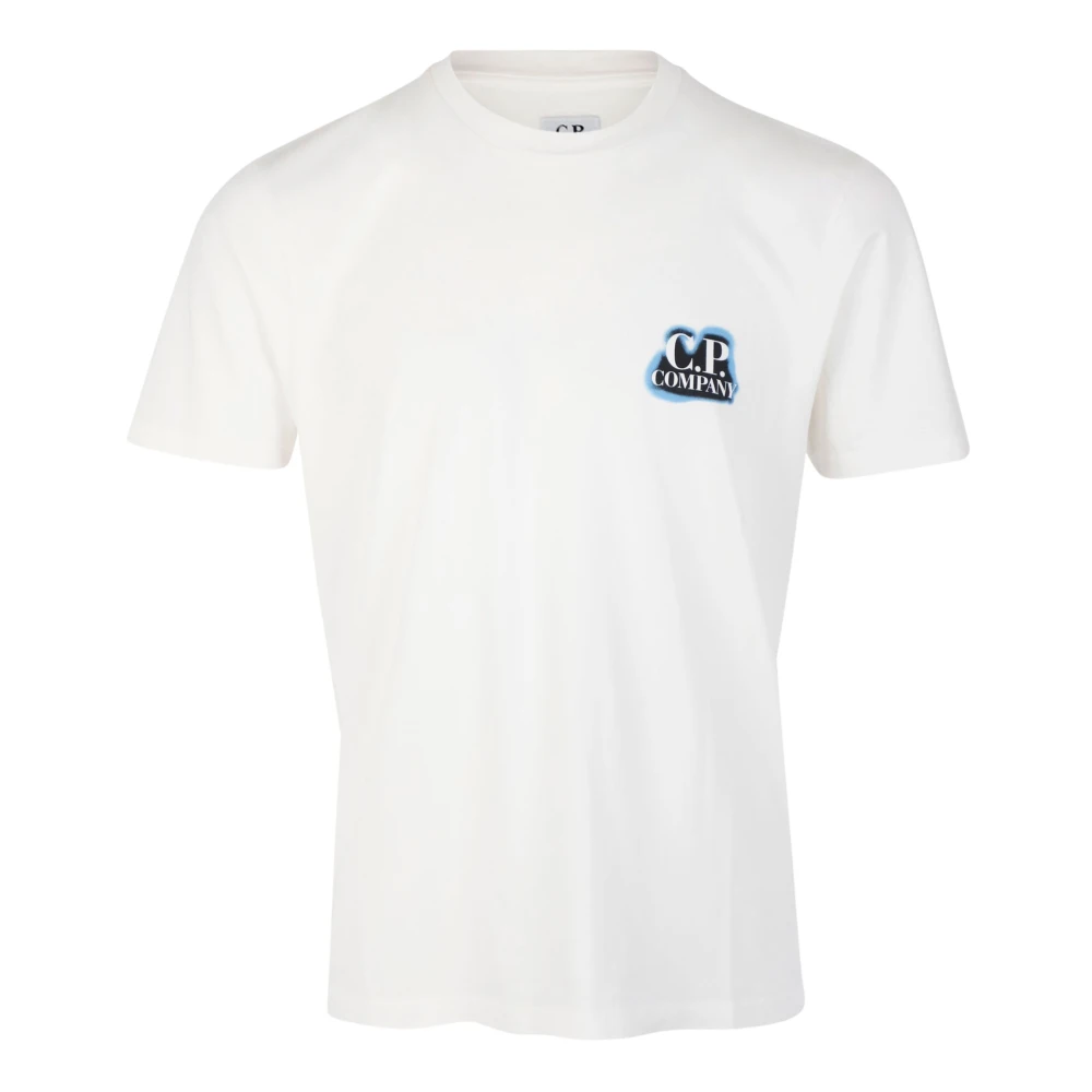 C.P. Company Witte T-shirts en Polos met Britse Zeeman Grafische Print White Heren