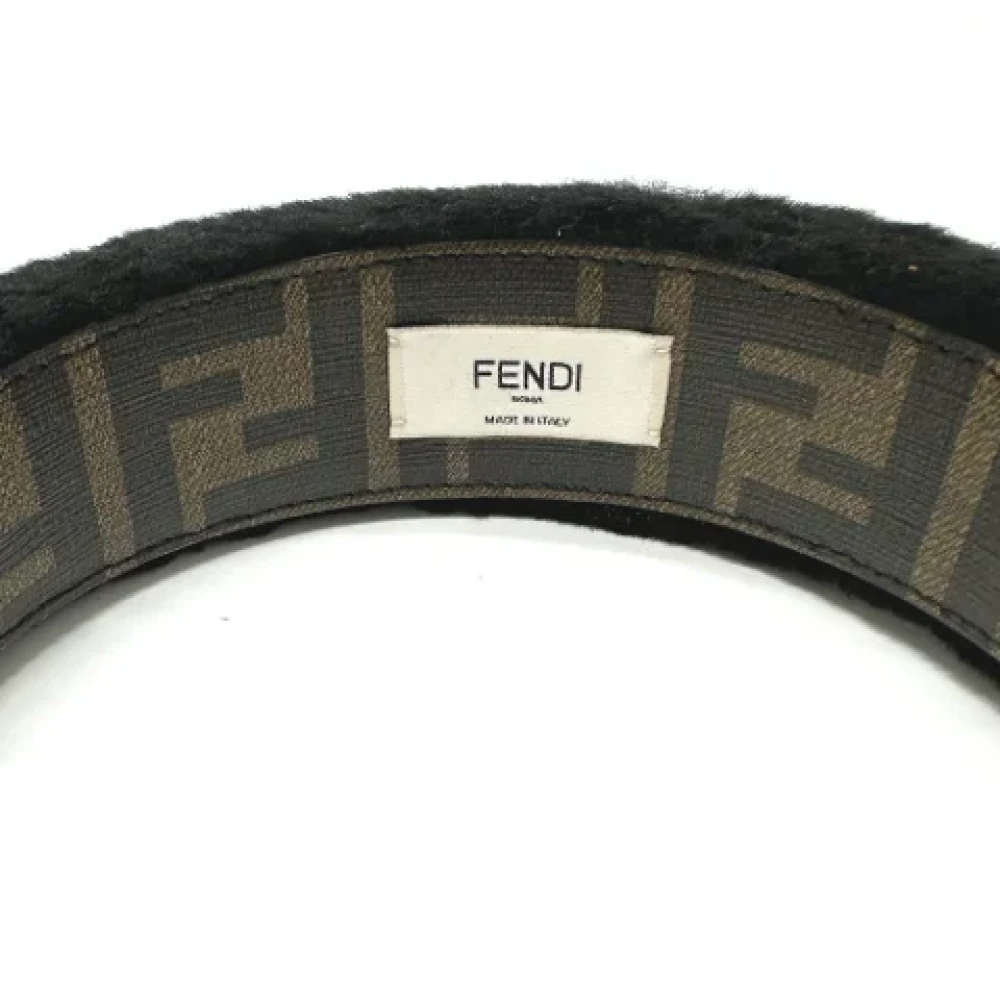Fendi Vintage Pre-owned Fabric hair-accessories Black Dames