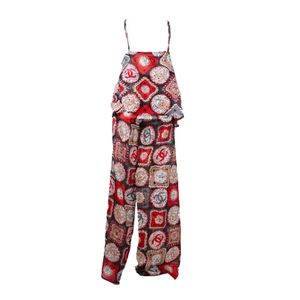 Chanel Vintage Pre-owned Cotton dresses Red Dames