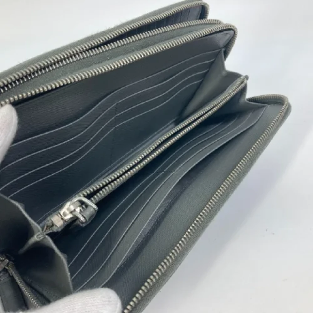 Prada Vintage Pre-owned Leather wallets Gray Dames