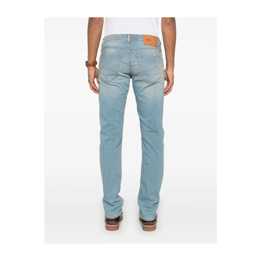 Jacob Cohën Blauwe Denim Jeans Blue Heren