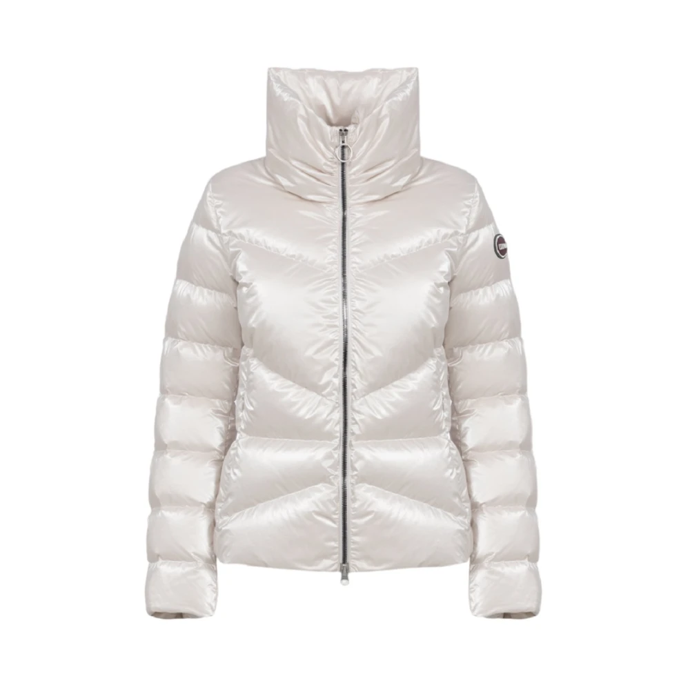 Colmar Glanzende gewatteerde jas met hoge kraag Beige Dames