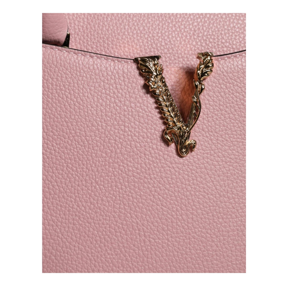 Versace Korrelig Leren Crossbody Tas in Roze Pink Dames