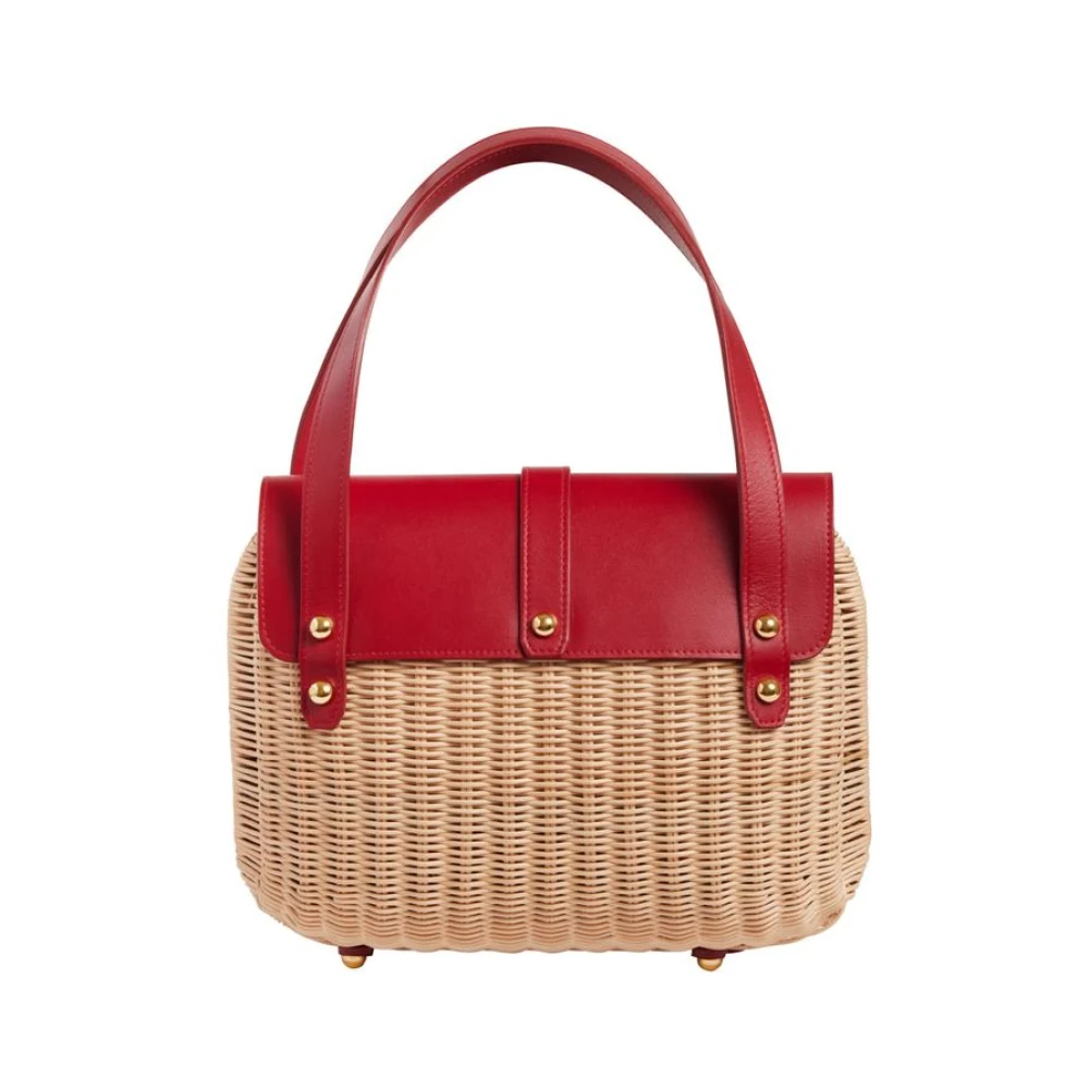 Ines De La Fressange Paris Rode leren mand Red Dames