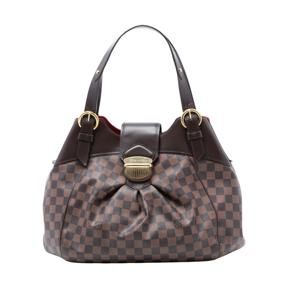 Louis Vuitton Vintage Women's Brown Pre-Owned Checkered Pattern Handbag